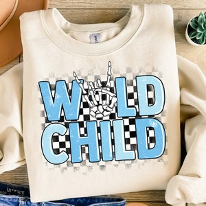 Wild child checkered png sublimation design download, Mother&#39;s Day png, girl mom png, mom life png, mom png, sublimate designs download