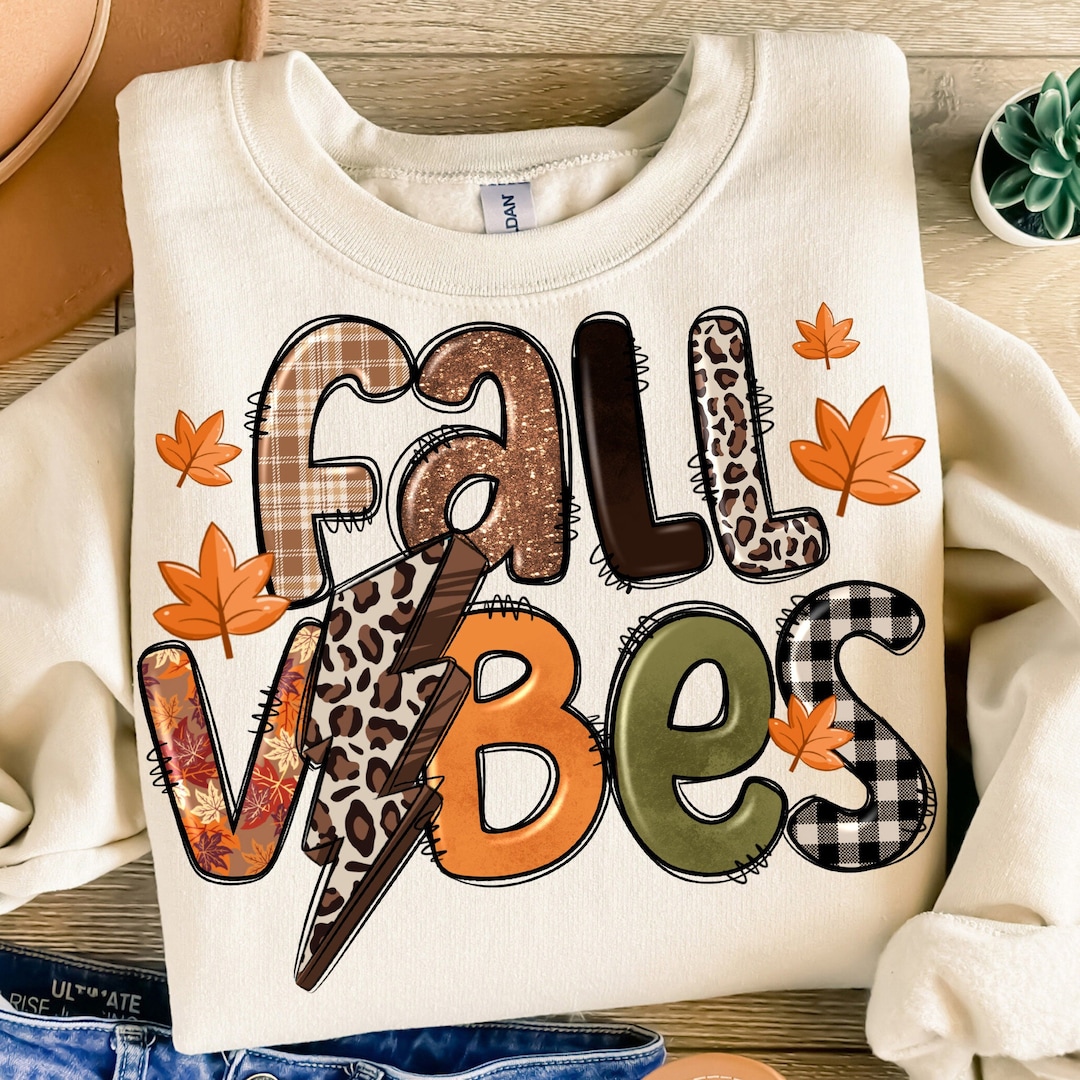 Fall Vibes Png Sublimation Design Download, Fall Png, Fall Vibes Png ...