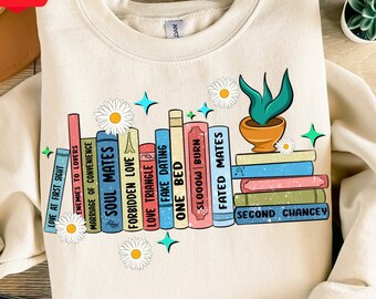 Book tropes png sublimation design download, bookish png, book lover png, bookworm png, sublimate designs download