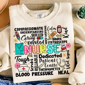 Retro Nurse word png sublimation design download, Nurse life png, Nursing png, Nurse love png, medical png, sublimate designs download