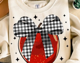 Checker coquette bow png sublimation design download, apple png, coquette bow png, sublimate designs download