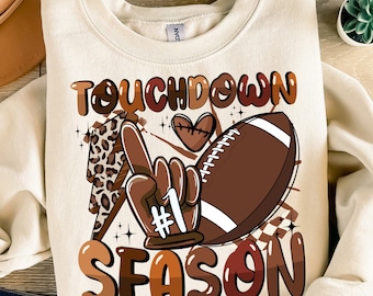 Téléchargement de conception de sublimation de football de saison de touchdown, png de football américain, png de football, png de sport, png de jour de match, téléchargement de conceptions