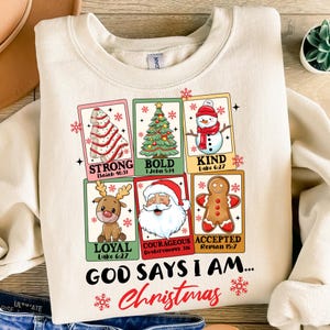 God says i am Christmas sublimation design download, Christmas png,  Merry Christmas png, Christian png, sublimate designs download
