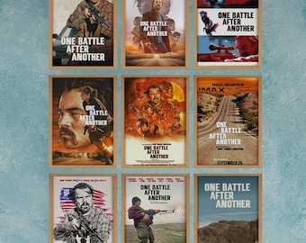 Póster de la película "One Battle After Another" (2025) para decoración de pared, decoración de habitaciones, artículos de colección y regalos de cumpleaños.