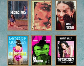 THE SUBSTANCE 2024 Filmposter Kunst aan de muur Decor Kamerdecor Horrorfilmposter Verzamelobjecten Verjaardagscadeaus