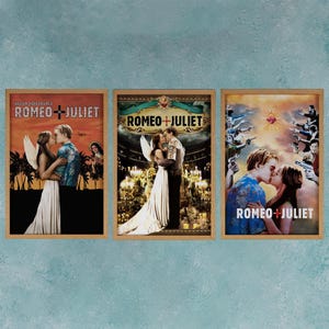 Romeo and Juliet 1996 Movie Poster Wall Art Decor Rome Decor Film Poster Collectibles Birthday Gifts