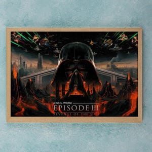Star Wars Episódio III A Vingança dos Sith 20º Aniversário Cartaz do Filme Arte de Parede Decoração Roma Decoração Cartaz de Filme Colecionáveis Presentes de Aniversário
