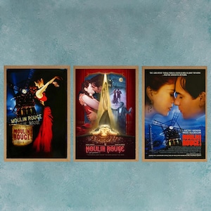 Póster de la película Moulin Rouge!, decoración de pared, decoración de Roma, póster de película, coleccionable, regalos de cumpleaños.