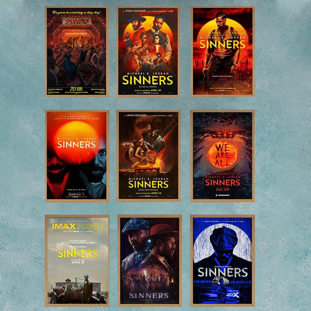 罪人たち（2025）映画ポスター 壁掛けアート ローマ装飾 映画ポスター