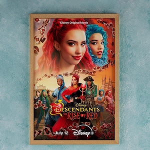 Descendants, l'ascension du rouge 2024 affiche de film art mural décoration rome affiche de film objets de collection cadeaux d'anniversaire