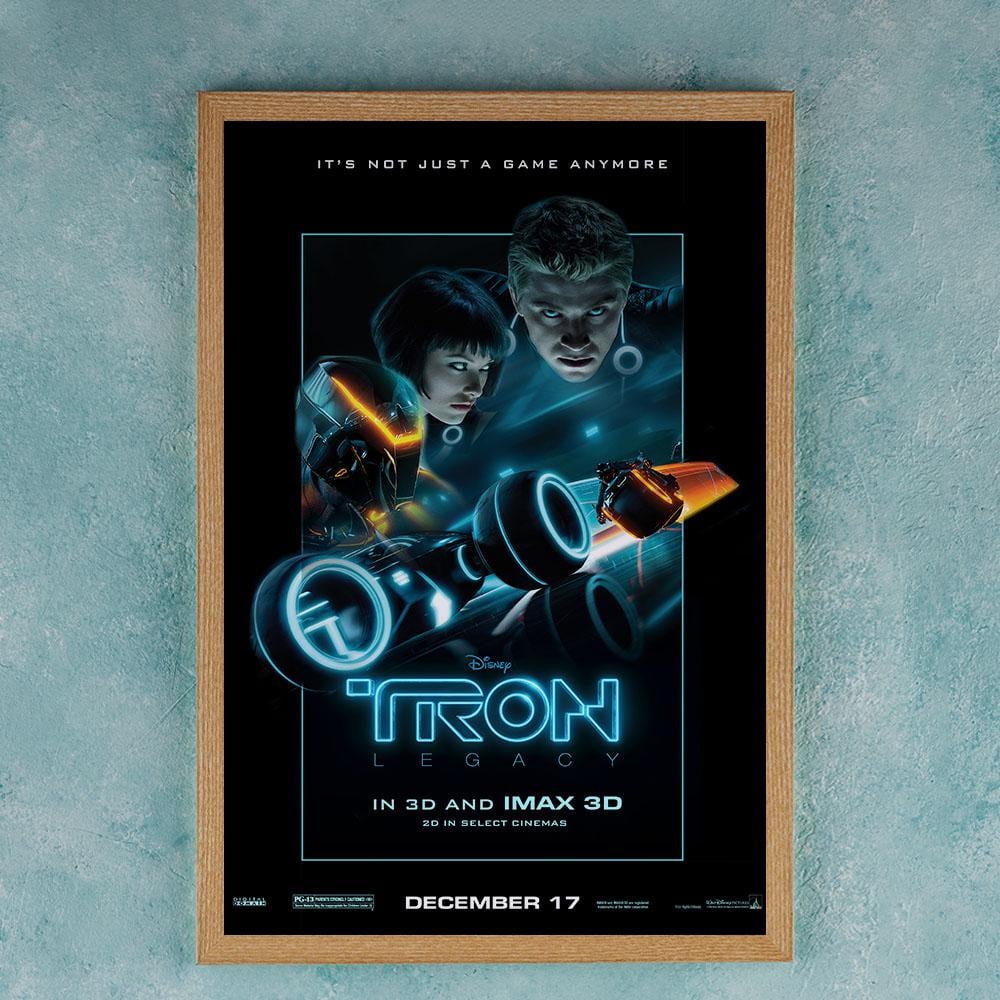 Poster de film – Tron Legacy sur toile pour décoration de chambre à coucher, paysage sportif, bureau, chambre, cadeau, sans cadre, 50 x 75 cm