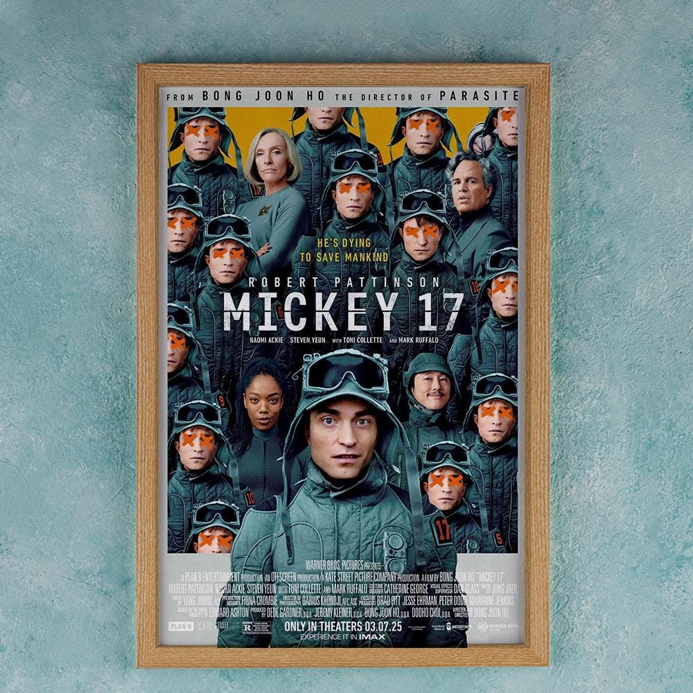 Mickey 17 2025 Movie Poster Wall Art Decor Rome Decor Film Poster