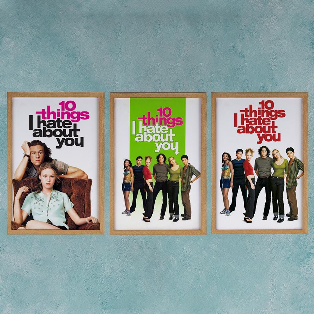 Poster Sur Toile "10 Things I Hate About You" - 30x45cm, Décoration Chambre Ou Bureau, Cadeau Fan - 11