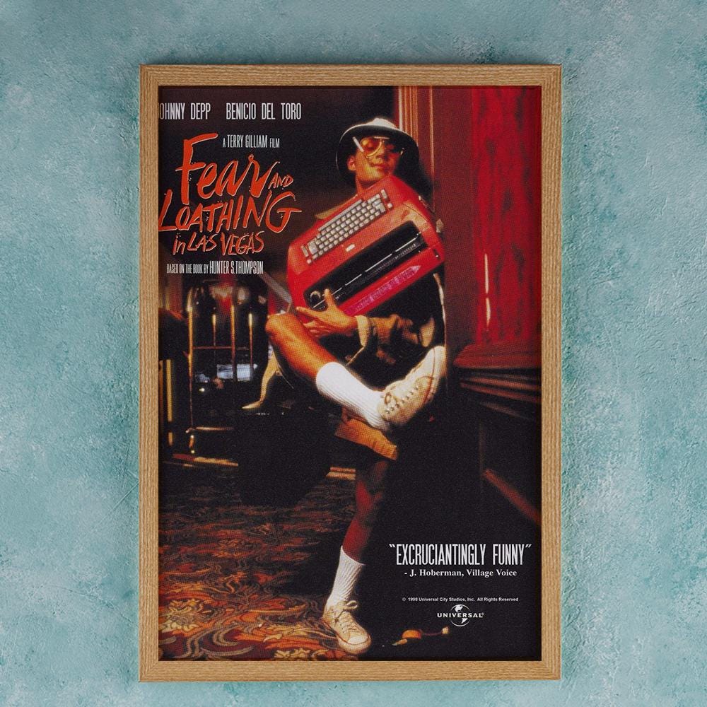 Fear and Loathing in Las Vegas Movie Poster Wall Art Decor Room