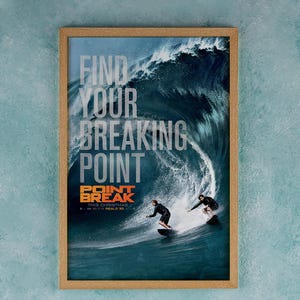 Point Break Find Your Breaking Point Movie Poster Wall Art Decor Rome Decor Film Poster Collectibles Birthday Gifts