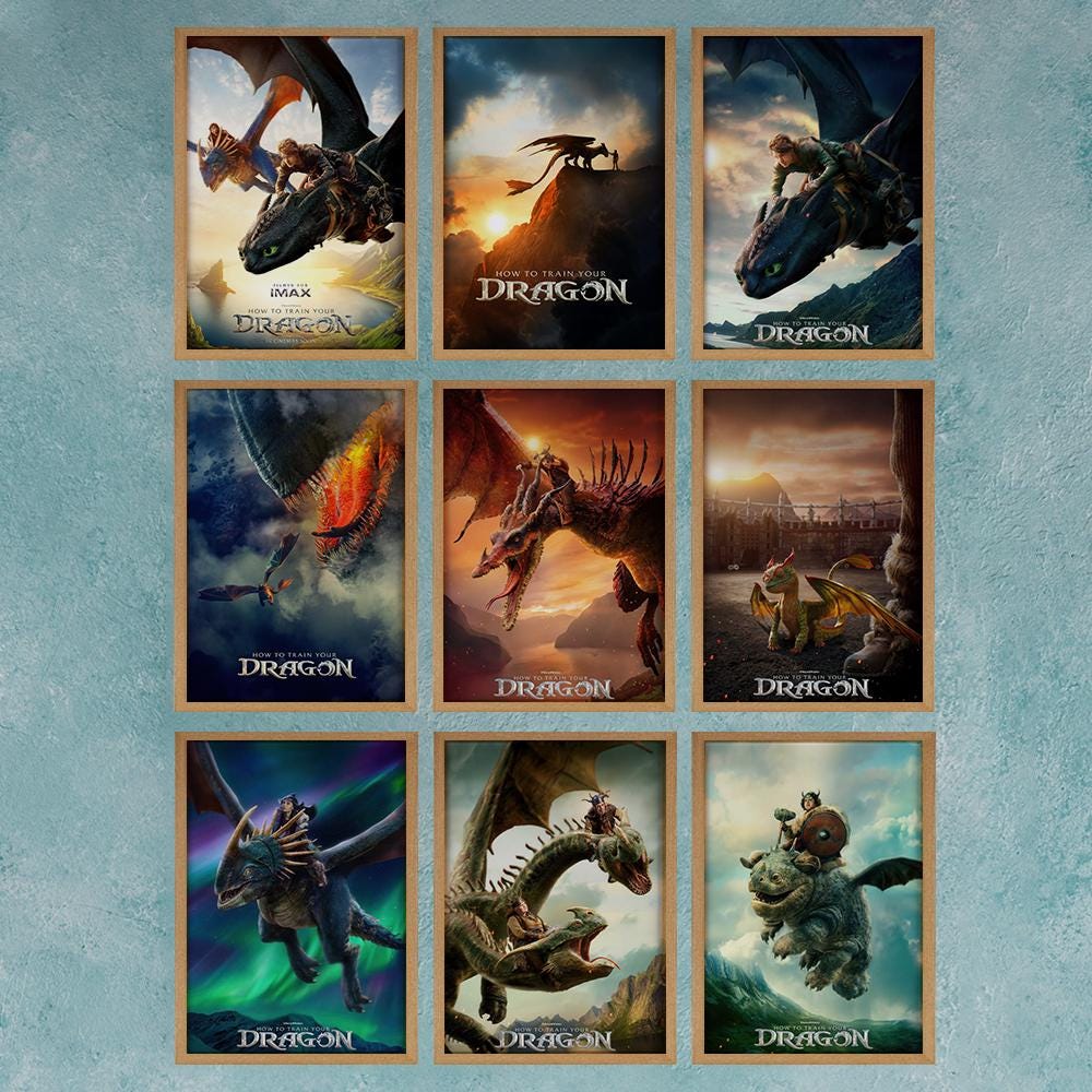 How to Train Your Dragon 2025 Movie Poster Wall Art Decor Rome Decor Film Poster Collectibles Birthday Gifts