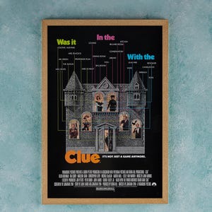 Clue 1985 Movie Poster Wall Art Decor Rome Decor Film Poster Collectibles Birthday Gifts