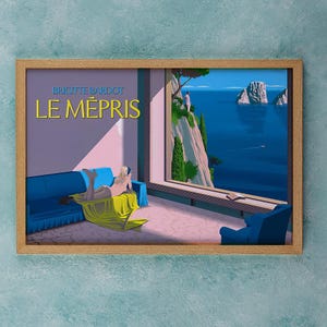 Le mépris 1963 Movie Poster Wall Art Decor Rome Decor Film Poster Collectibles Birthday Gifts