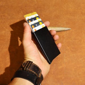 Kit de matériel, mécanisme de porte-cartes pop-up RFID, aimants 40 x 10 x 2 mm, pince à billets pour la fabrication de portefeuilles en cuir, blocage de portefeuille Smart Slim Card