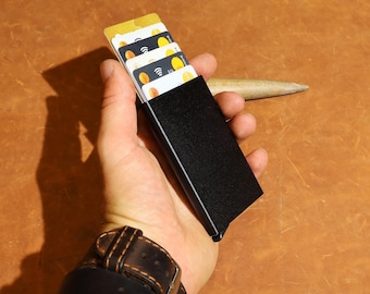 Hardware kit RFID Pop Up Card Holder mechanism, magnets 40x10x2 mm, Money Clip for leather wallet making Smart Slim Card Wallet Blocking