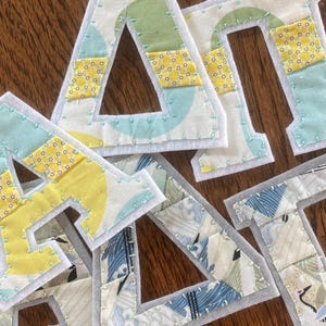 Hand Embroidered Alpha Delta Pi Letters: Fabric Greek Iron On Patch