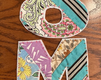 Custom Hand Made Alphabet Letters | Iron or Sew On | Made from scrap fabrics