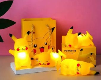 Pikachu LED Night Light – Cute Pokémon Bedside Lamp, Soft Glow Anime Decor, Kids Room Night Lamp, Birthday Gift for Pokémon Fans