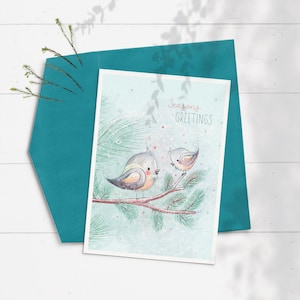 Chickadee Card, Bird Birthday Card, Bird Greeting Card, Thinking of You Animal Card, Nature Card, Miss You Card, Cute Animal Greeting Card