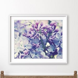 Lilac Flowers Print - Botanical Print, Floral Bedroom Wall Art, Nature Photography, Pale Purple Wall Art, Purple Flower Photography