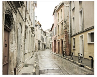 Provence France Print, Travel Photography, Architecture, Neutral Wall Art, French Street, Travel Decor 8x10 16x20 Print