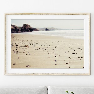Neutral Beach Photography Print Beige Minimal Coastal Wall Art