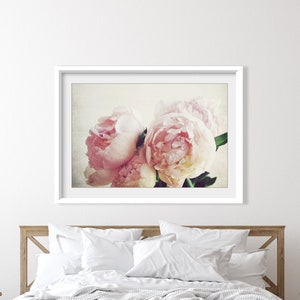 Peony Flower Print Botanical Photography, Pale Pink, Floral Wall Art, Peony Flower Photography, Bedroom Wall Decor, 8x10 11x14 Print