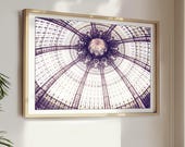 Paris Photography, Stained Glass, Abstract Geometric Wall Art, Mauve Plum Purple Wall Art, Living Room Art Decor // Sea Urchin Ceiling