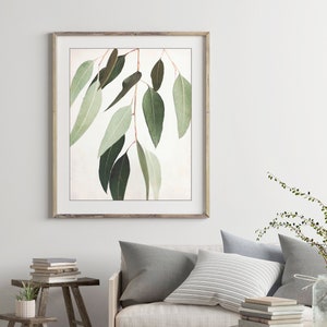 Eucalyptus Print Botanical Wall Art, Sage Green Wall Art, Nature Photography, 8x10 11x14, Modern Rustic Living Room Decor image 7