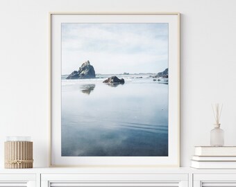 Beach Photography - California Coast, Seascape Print, Blue Ocean Print, Minimal Coastal Wall Art, 8x10 16x20 Print