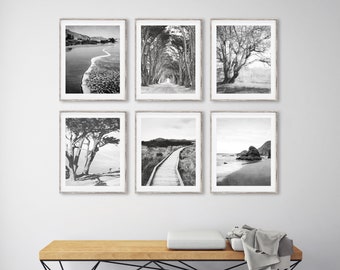 Rustic Landscapes Gallery Wall Set • Black and White Photography Prints •  Set of 6 Prints • Living Room Wall Art • 8x10 11x14 12x16 Prints