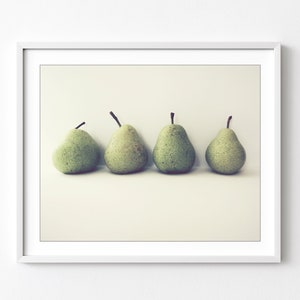 Pear Still Life, Food Photography, Fruit Print, Kitchen Wall Art