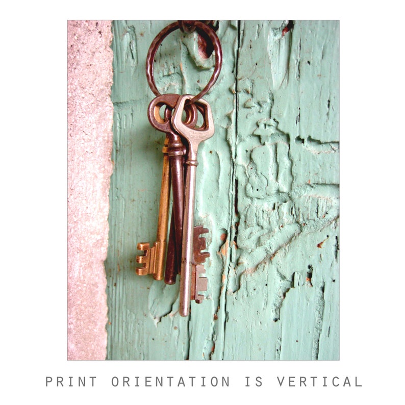 France, Skeleton Keys Print French Country Decor, Pink Mint Wall Art, Entryway Wall Art, Cottage Chic Wall Art, Travel Photography image 6