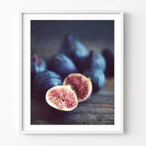 Fig Still Life Print - Food Photography Country Rustic Farmhouse Decor Kitchen Wall Art Fresh Fruit Print, 8x10 11x14 Print