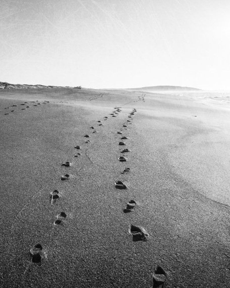Beach Print Set Black and White Photography Set of 2 Prints | Etsy