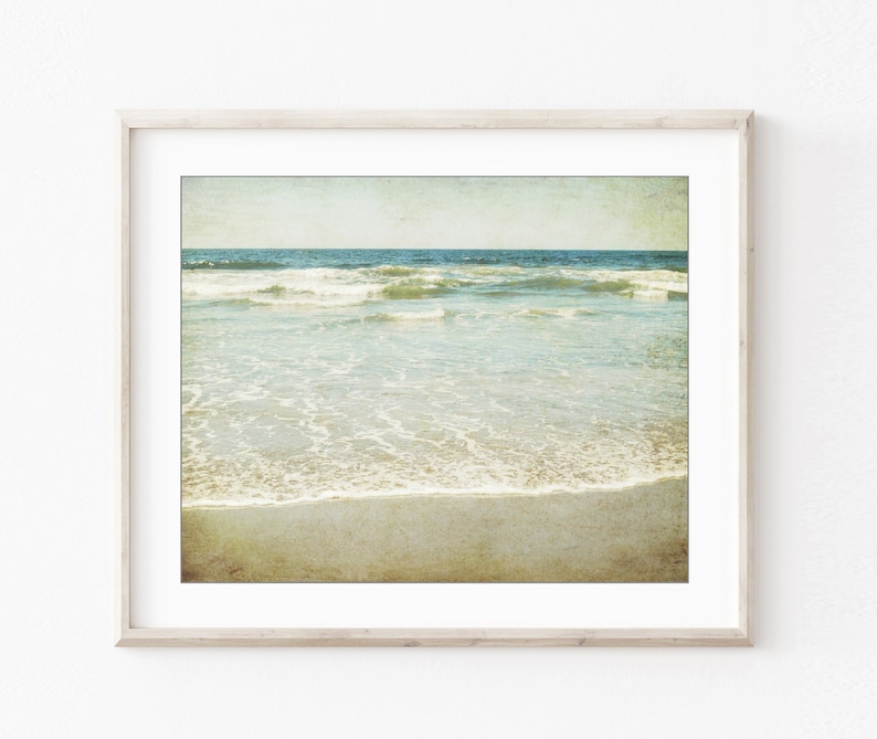 OCEAN Photography Set of 4 Prints, Pale Aqua Beige, Beach Photography Prints, Bathroom Wall Art, 8x10 11x14 Prints, Gallery Wall Beach Decor image 7