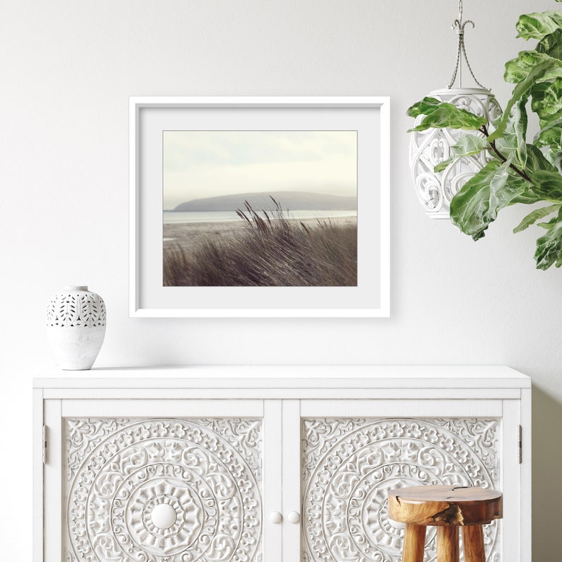 Beach Photography Coastal Wall Art, Neutral Beach Decor, Nature Photography, Gray Brown Taupe, Beach Grass Print, 8x10 16x20 Print image 4