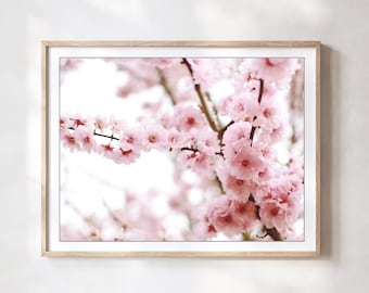 Cherry Blossom Art Photography Print Bedroom Decor Pink Floral Spring Wall Art