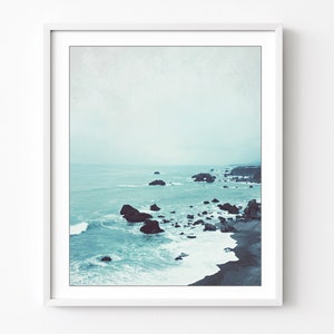 Ocean Photography Print Coastal Wall Art  Beach Decor, Blue White Wall Art, 8x10 16x20, Nautical Wall Art, Nature Photography