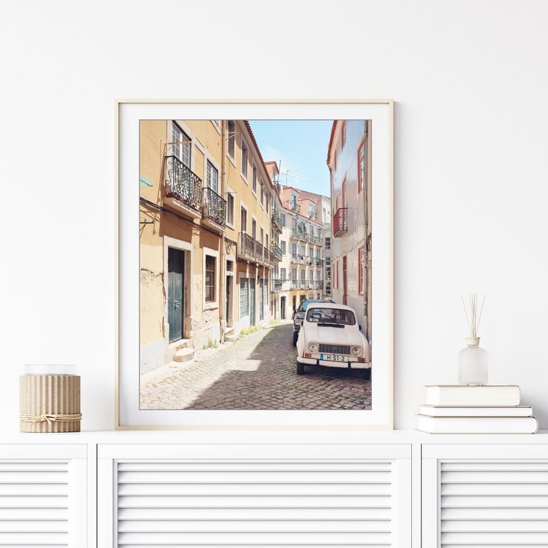 Lisbon Travel Print, Architecture Art Europe Street, Travel Decor, 8x10 11x14, Lisbon Portugal Wall Art, Travel Photography Print image 1