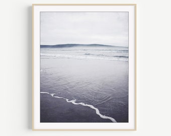 Gray Beach Photograph - Coastal Wall Art For Living Room Ocean Wall Art, 8x10 16x20 Print