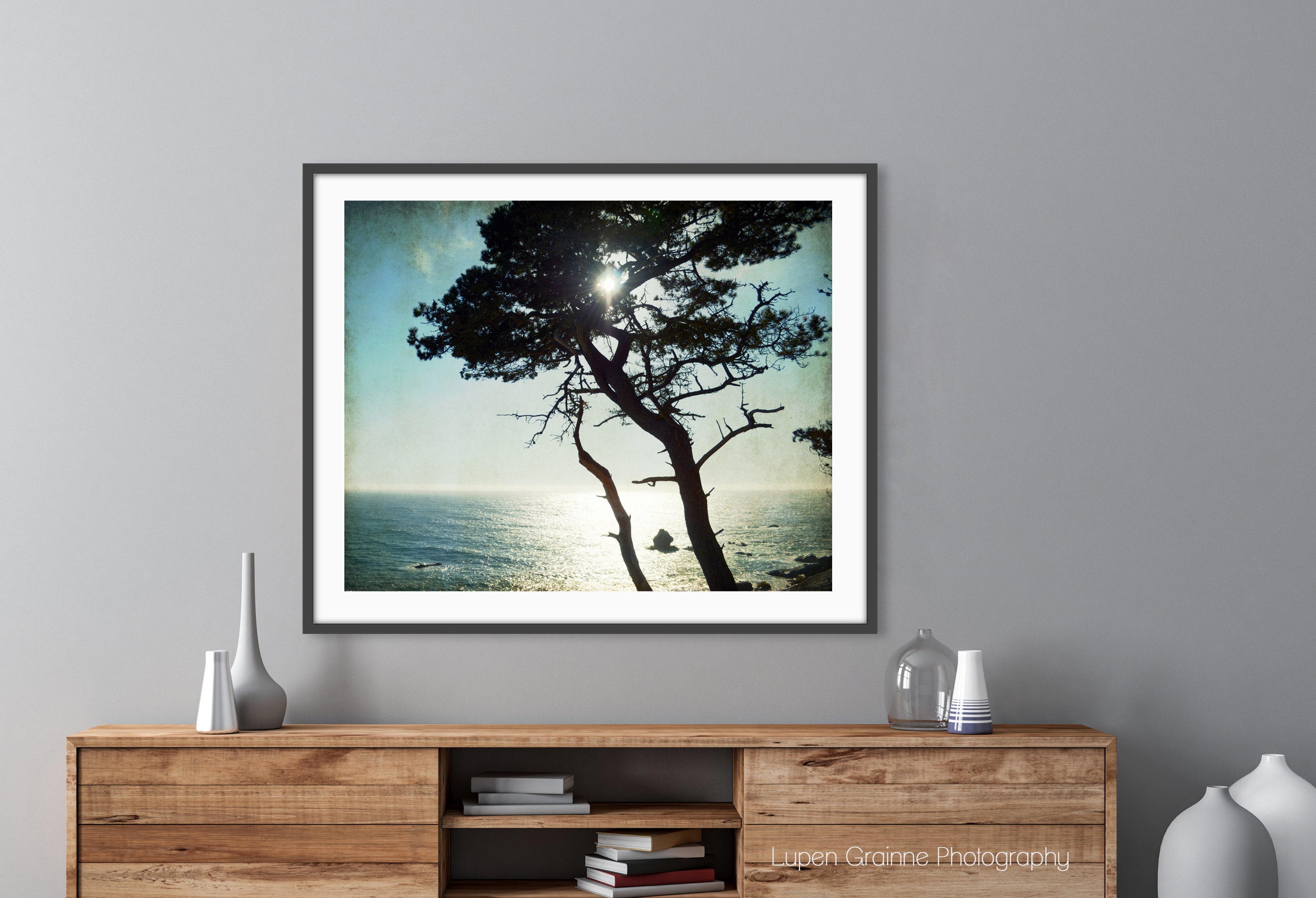 Rustic Beach Wall Art California Coastal Wall Art Print Blue Etsy