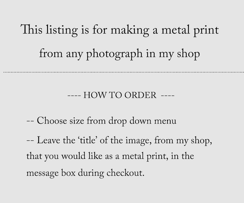 Metal Print Wall Art / Your Choice / Fine Art Photography / Etsy