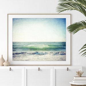 Ocean Wave Print - California Beach Photography, Aqua Blue, Beach Wall Art Print, Ocean Photography, 8x10 16x20 Print, Beach Wall Decor