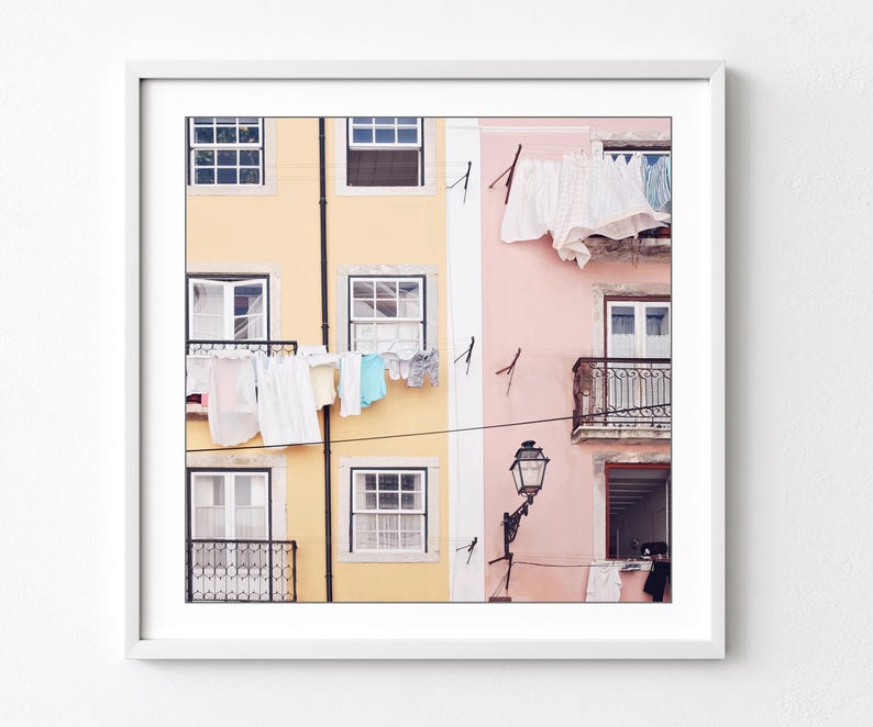 Lisbon Photography, Set of 9 Prints, Colorful Europe Wall Art, Travel Photos, Portugal Gallery Wall Art 5x5 8x8 10x10 Prints - Save 50% image 8